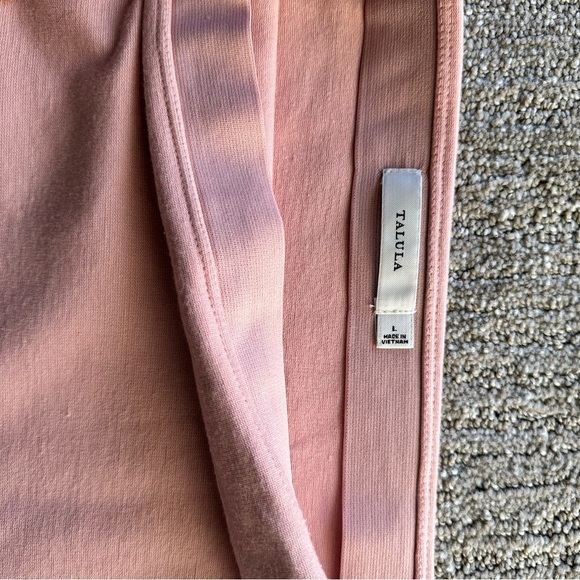 Aritzia Talula Primrose Faux Wrap Bodycon Mini Skirt Light Pink Size Large - Picture 4 of 4